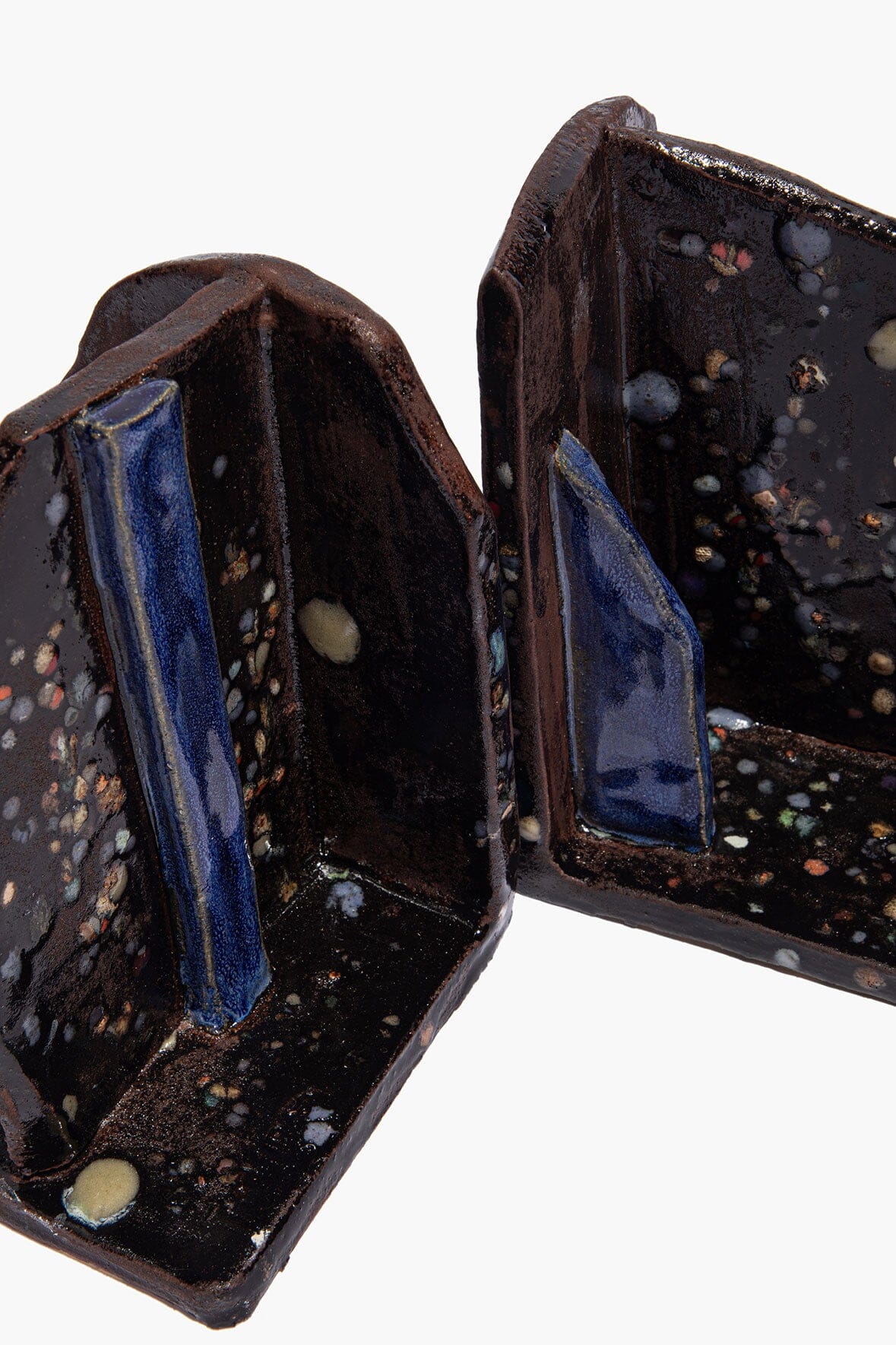 STAUD Home Ceramic Bookends Midnight Confetti Glaze