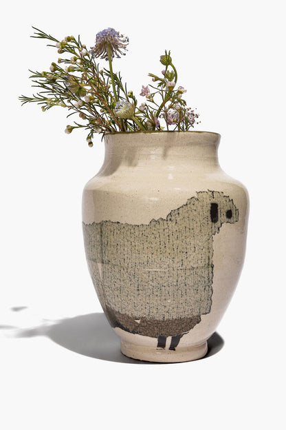 STAUD Home Ceramic Sheep Vase Round
