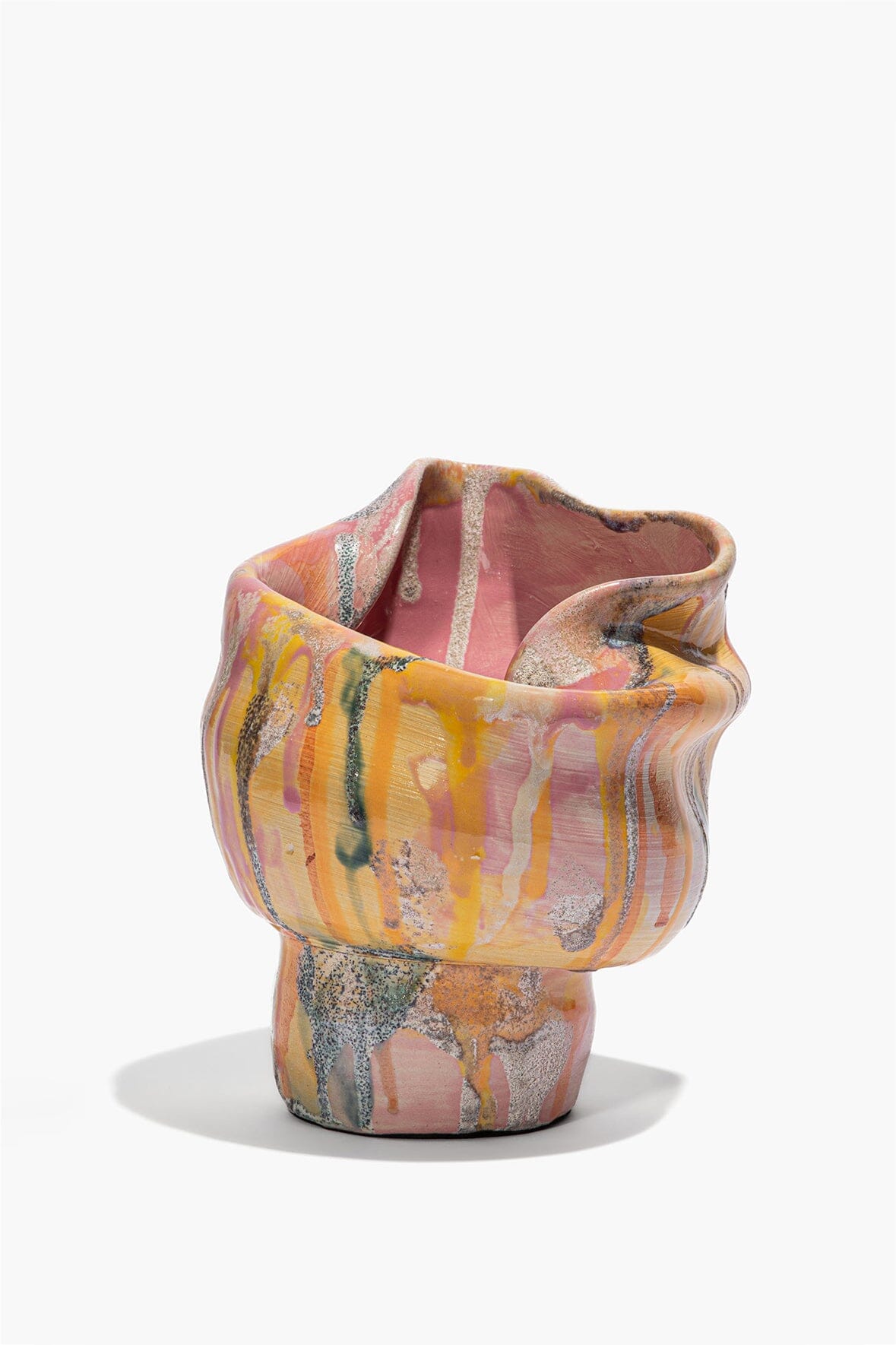 STAUD Home Sunken Vase Cotton Candy Glaze