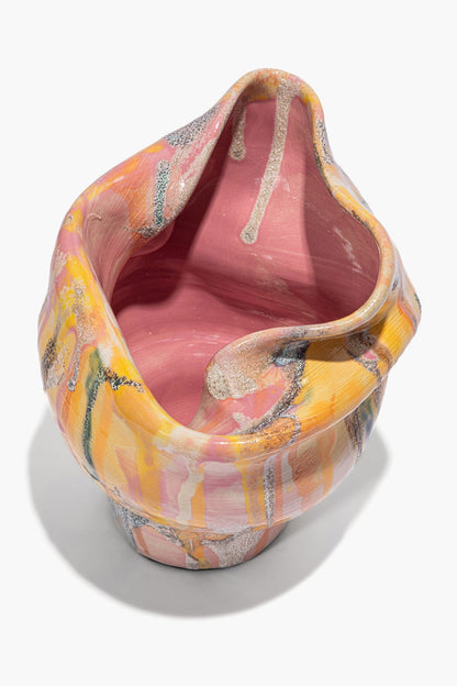 STAUD Home Sunken Vase Cotton Candy Glaze