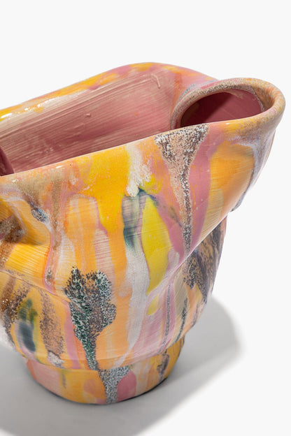 STAUD Home Sunken Vase Cotton Candy Glaze