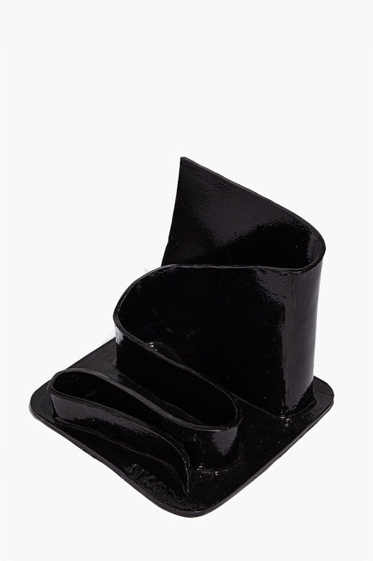 STAUD Home Wavy Stationary Holder Black Glaze