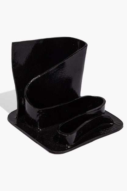 STAUD Home Wavy Stationary Holder Black Glaze