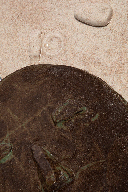 STAUD Home Eva Ceramic Faces White And Matcha Brown Glaze