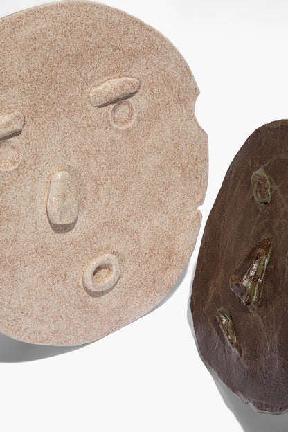 STAUD Home Eva Ceramic Faces White And Matcha Brown Glaze