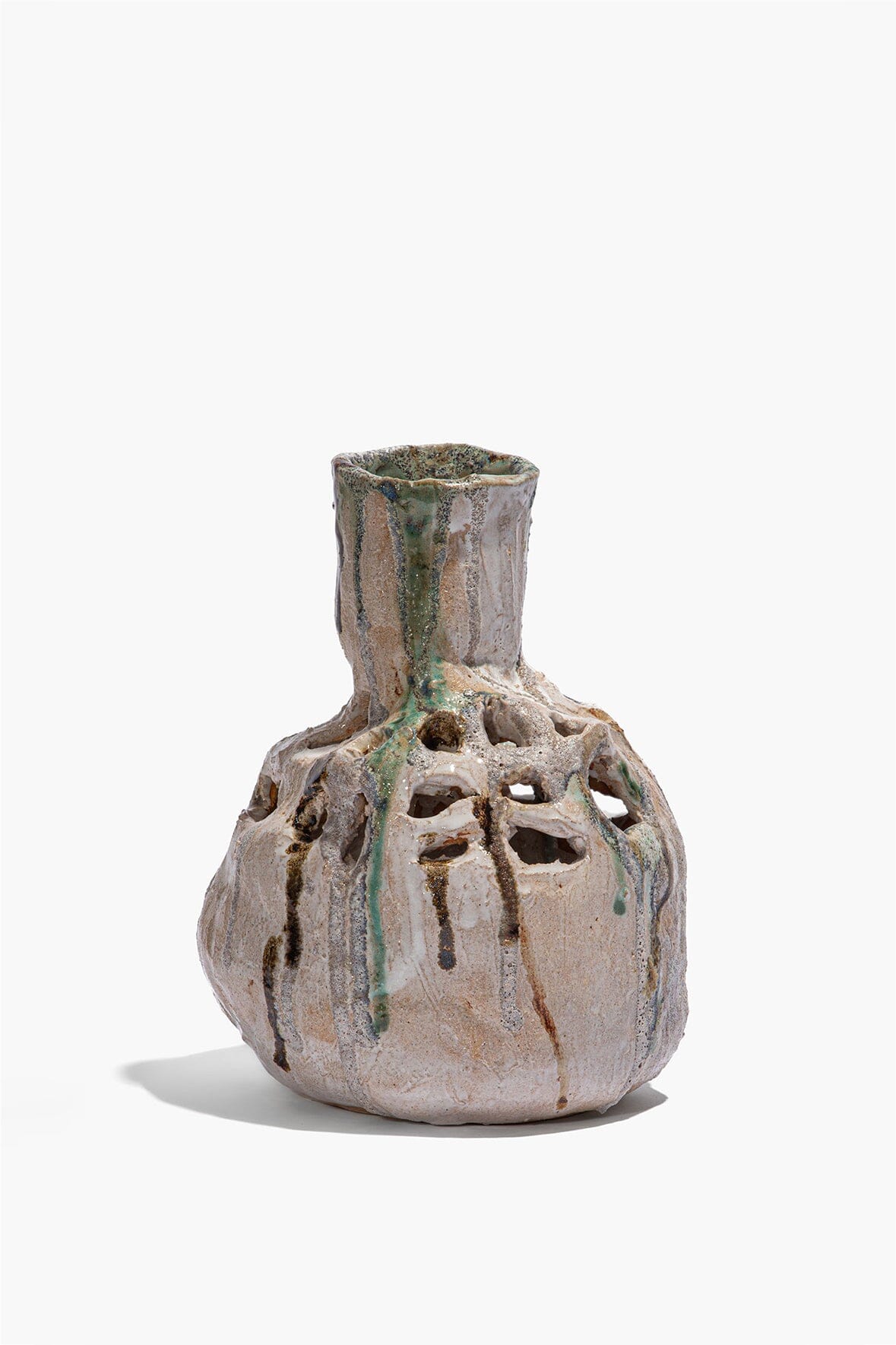 STAUD Home Lotus Vase Grey Multi Glaze