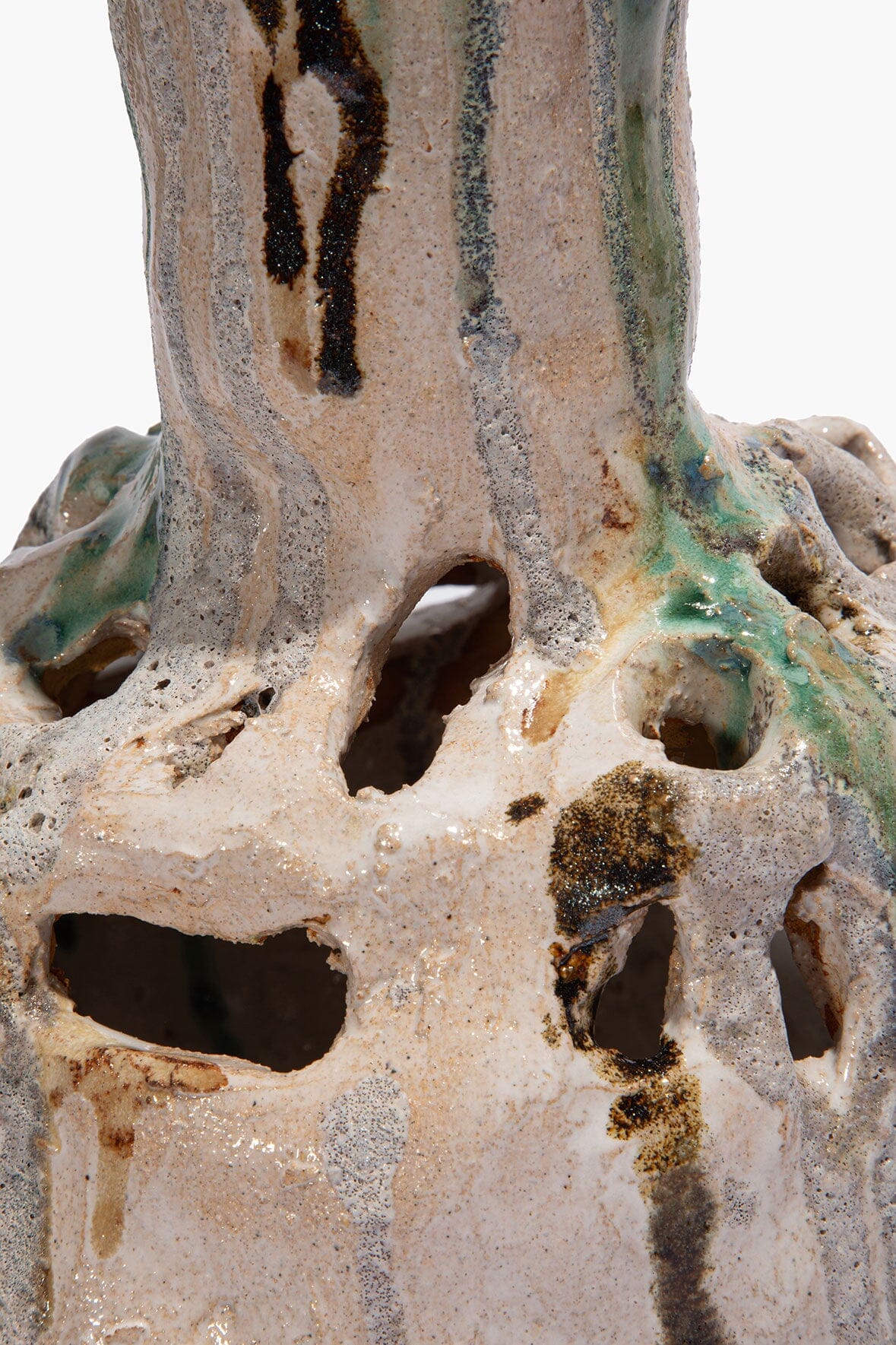 STAUD Home Lotus Vase Grey Multi Glaze