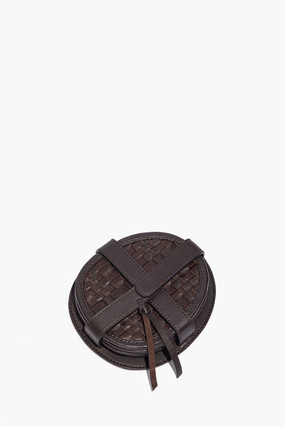 STAUD Home Grove Woven Leather Coasters Espresso