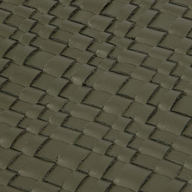 STAUD Home Gentry Leather Placemat Moss