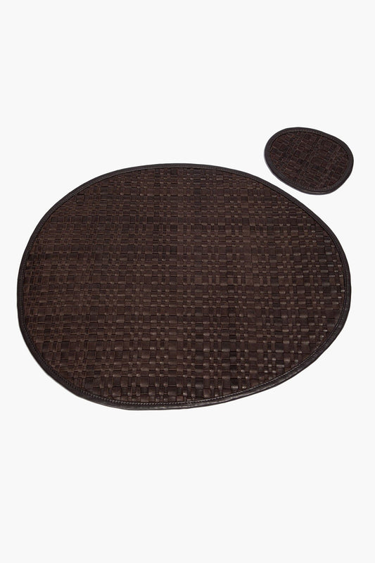 STAUD Home Gentry Leather Placemat Espresso