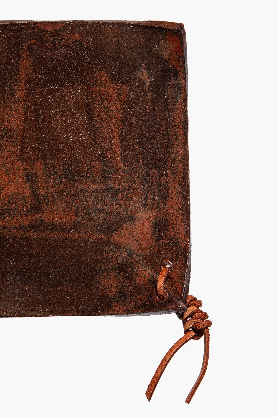 STAUD Home Ceramic Square Coasters Burnt Sienna Glaze