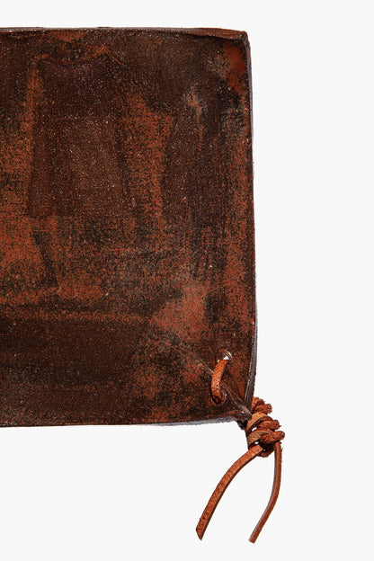 STAUD Home Ceramic Square Coasters Burnt Sienna Glaze