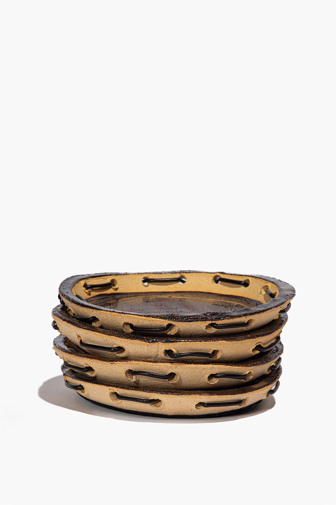 STAUD Home Coaster Set Ceramic Leather
