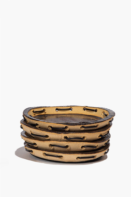 STAUD Home Coaster Set Ceramic Leather