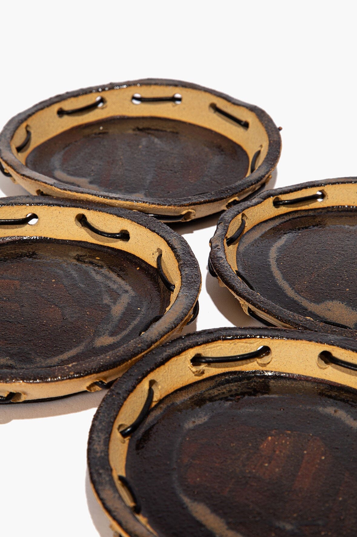 STAUD Home Coaster Set Ceramic Leather