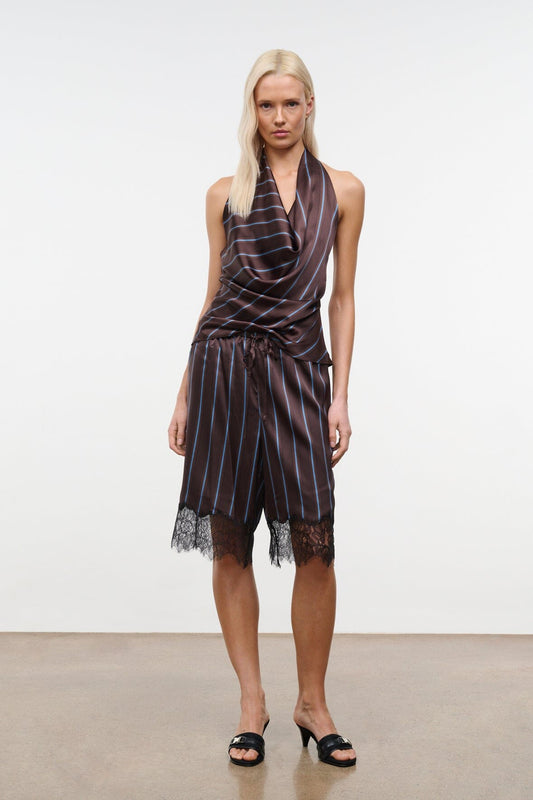 STAUD Sale Verano Silk Short Redondo Stripe