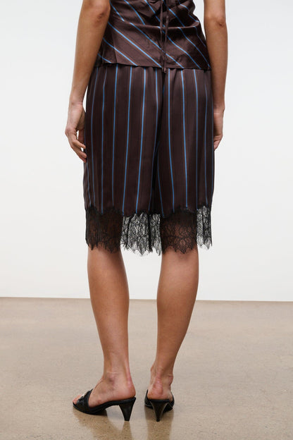 STAUD Sale Verano Silk Short Redondo Stripe