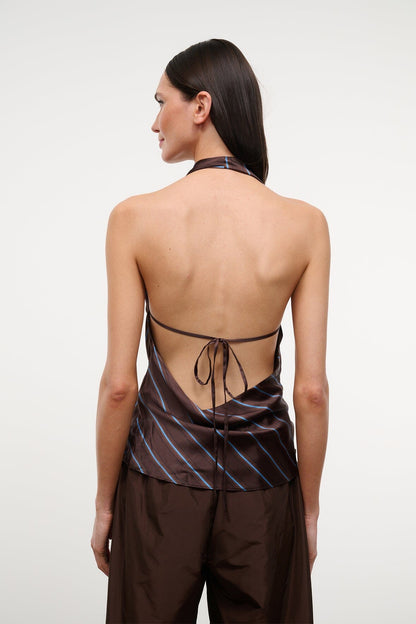 STAUD Sale Liora Silk Top Redondo Stripe