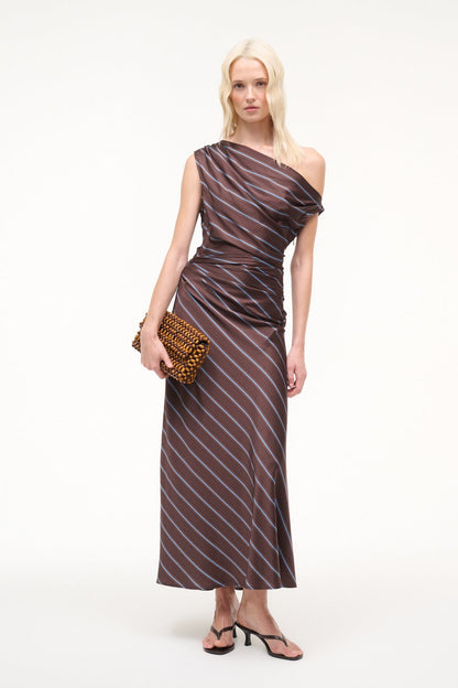 STAUD Sale Phare Silk Dress Redondo Stripe
