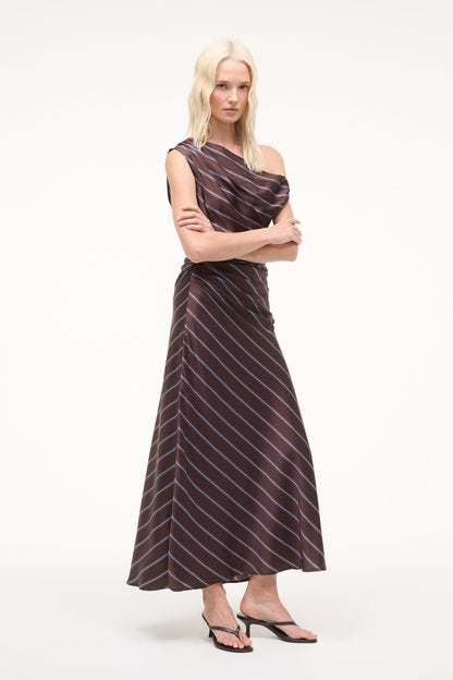 STAUD Sale Phare Silk Dress Redondo Stripe