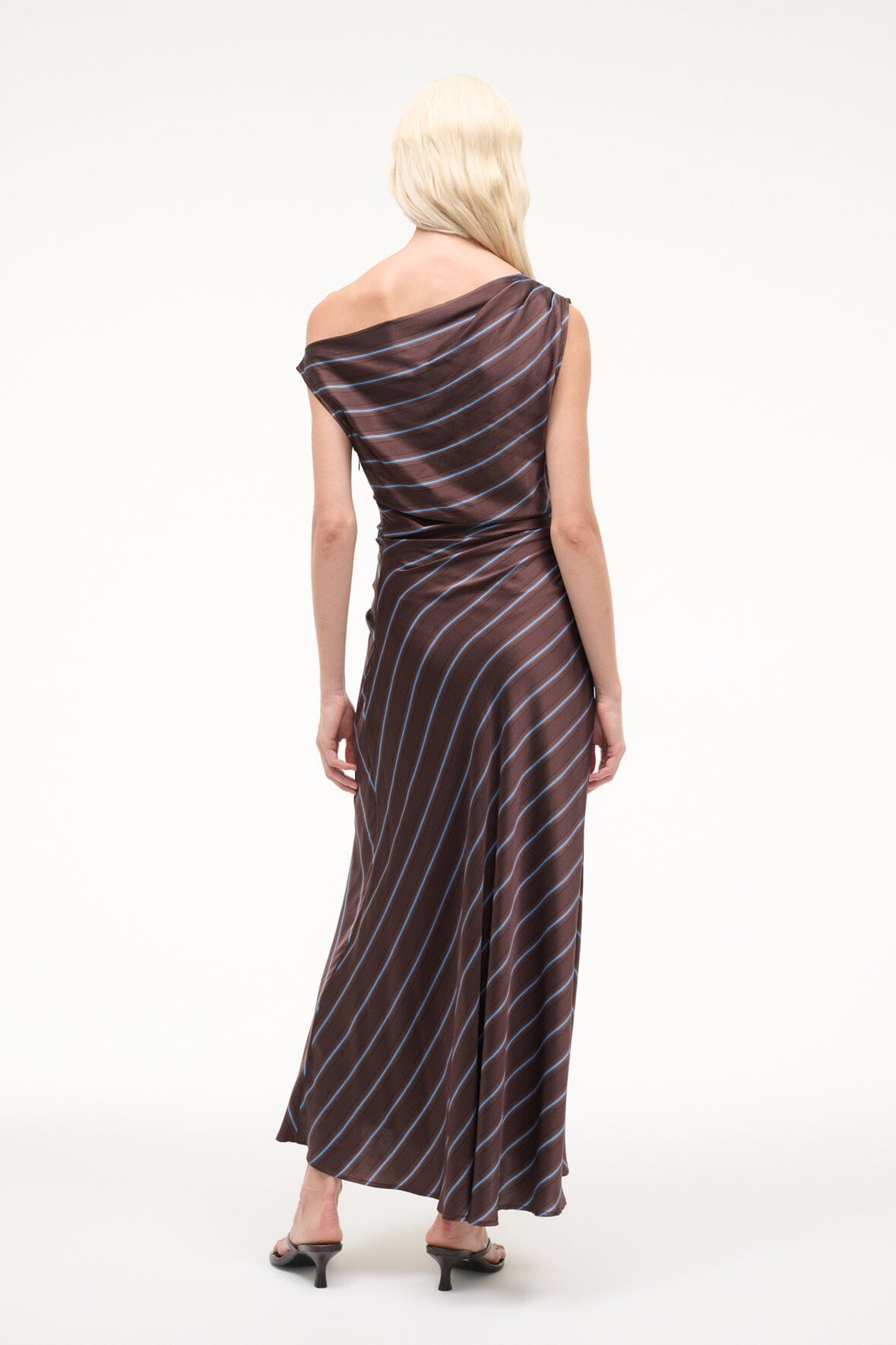 STAUD Sale Phare Silk Dress Redondo Stripe
