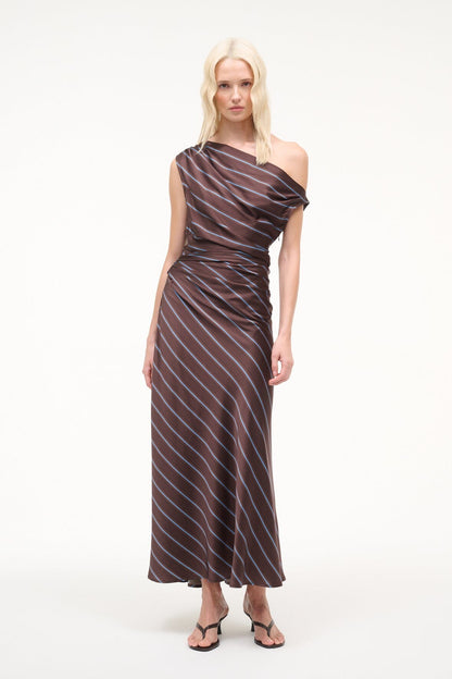 STAUD Sale Phare Silk Dress Redondo Stripe