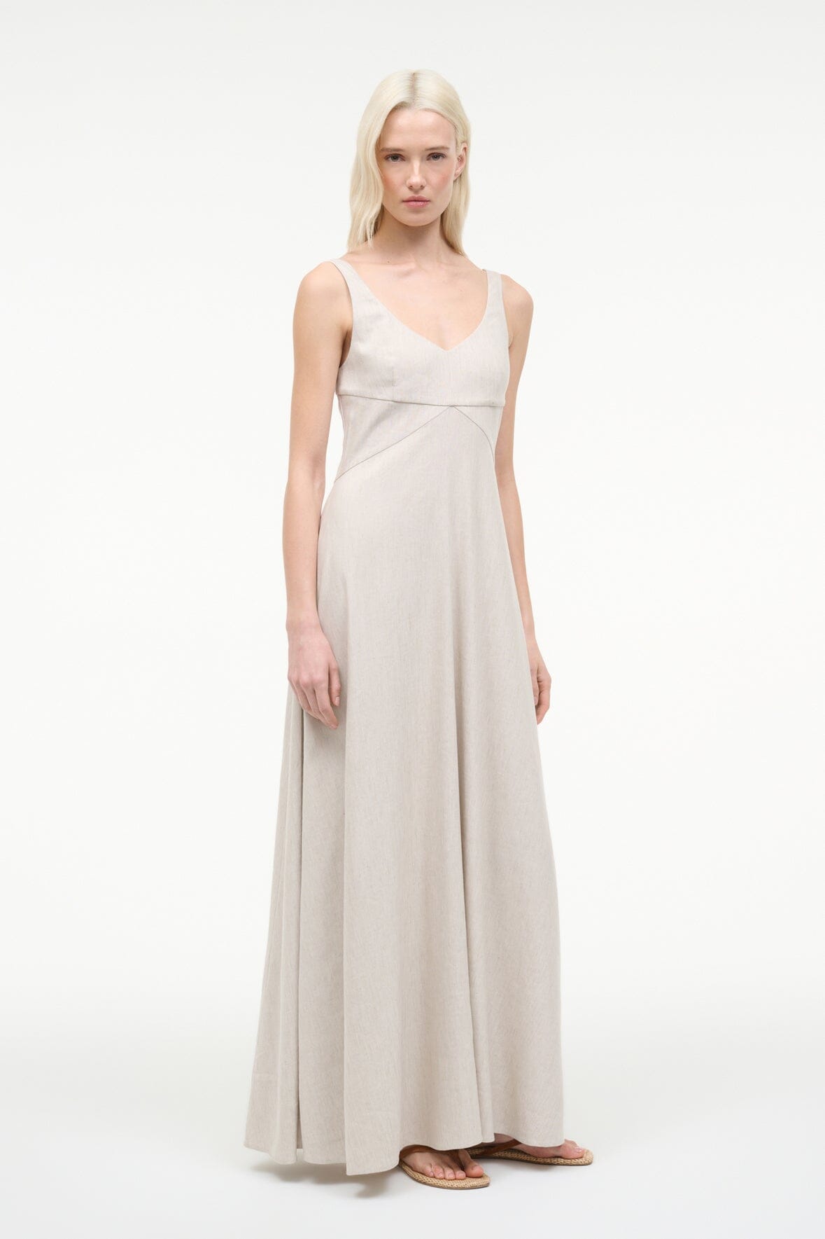 STAUD Sale|Dresses Madison Linen Dress Natural