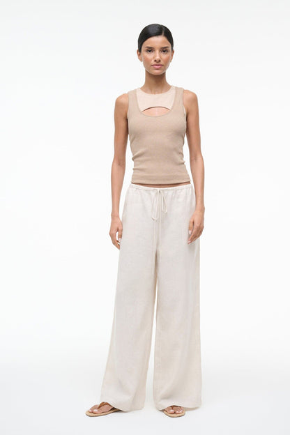 STAUD Sale Mateo Linen Pant Natural
