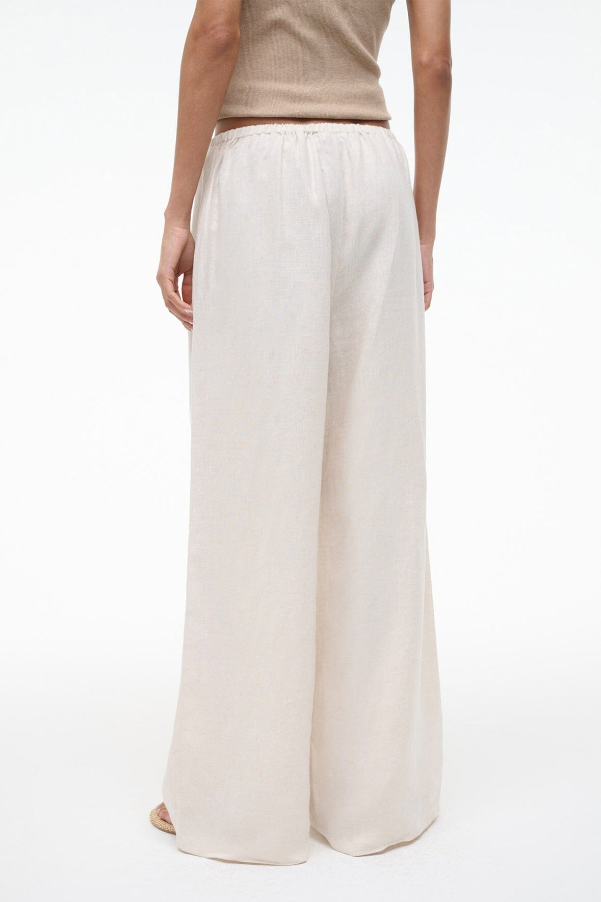 STAUD Sale Mateo Linen Pant Natural