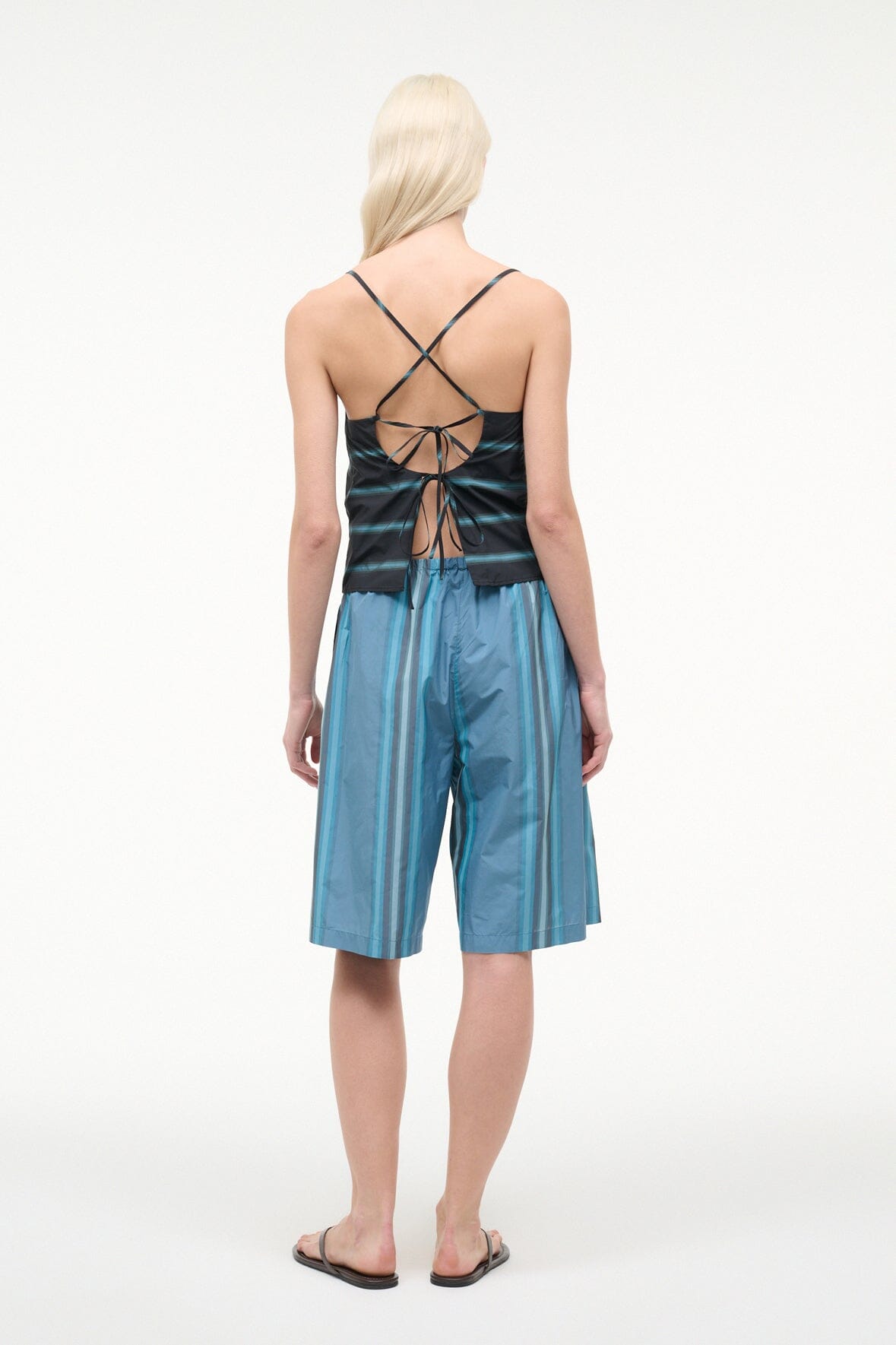 STAUD Sale Mateo Bermuda Short Marina Stripe