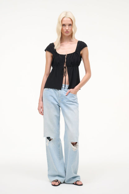 STAUD Sale Pomona Top Black