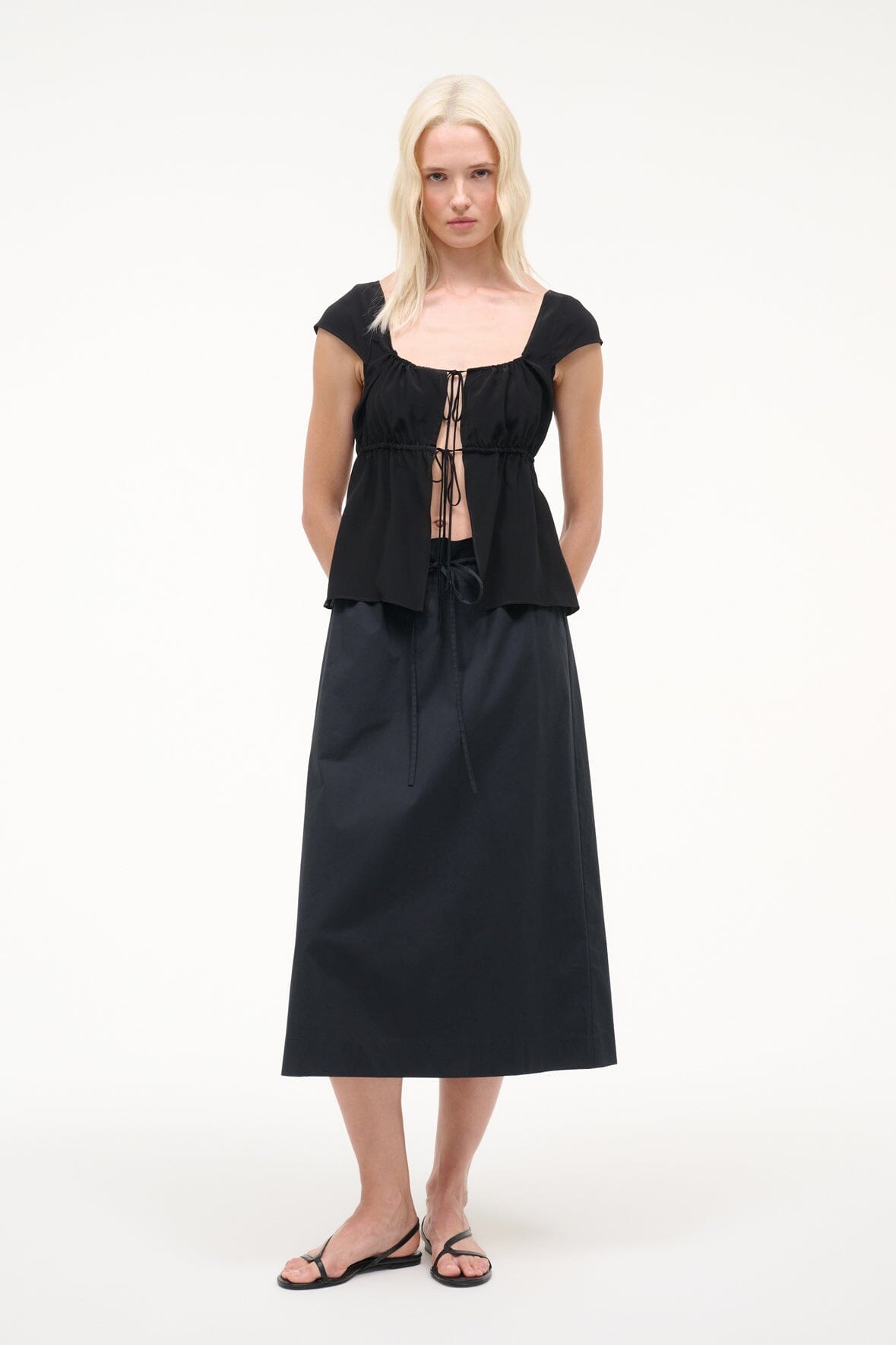 STAUD Sale Pomona Top Black