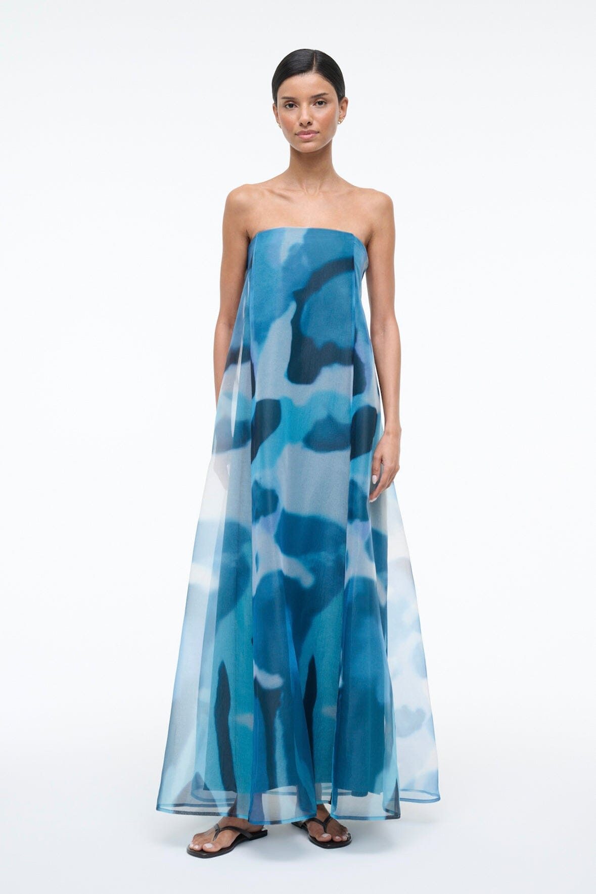 STAUD Sale Allyson Dress Blue Haze