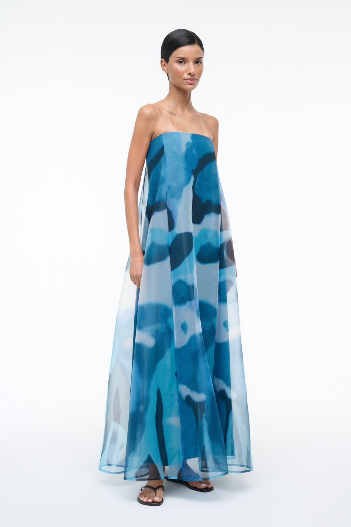 STAUD Sale Allyson Dress Blue Haze