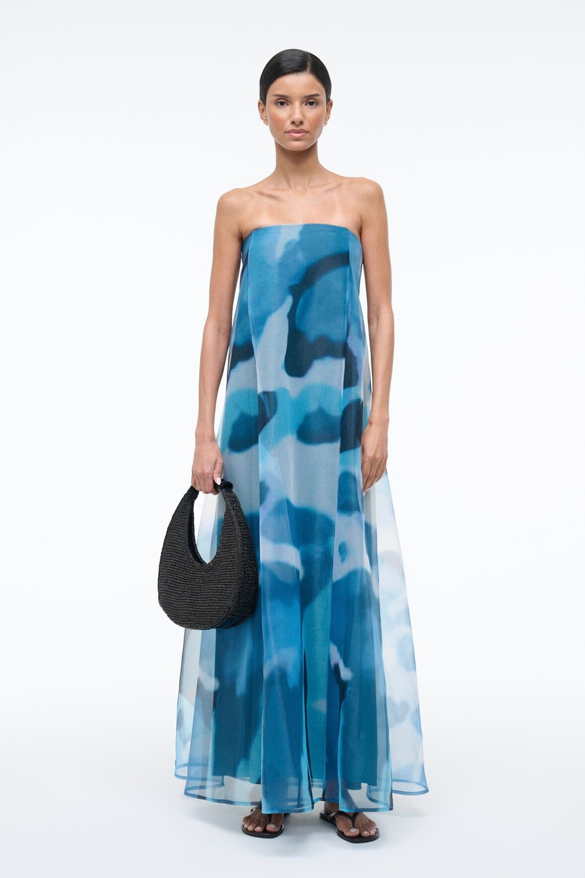 STAUD Sale Allyson Dress Blue Haze