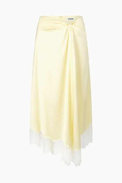 STAUD Sale Sonoma Silk Skirt Key Lime