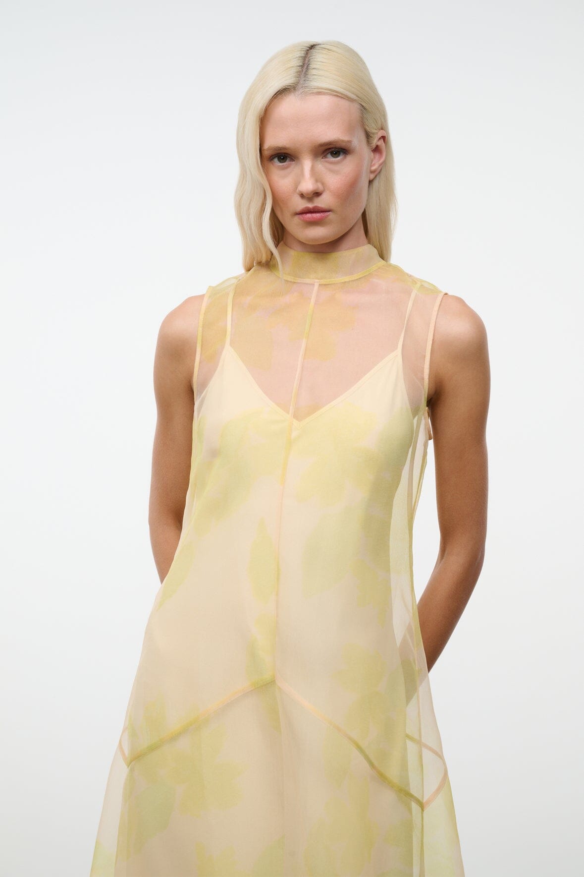 STAUD Sale Auden Dress Lemon Grove