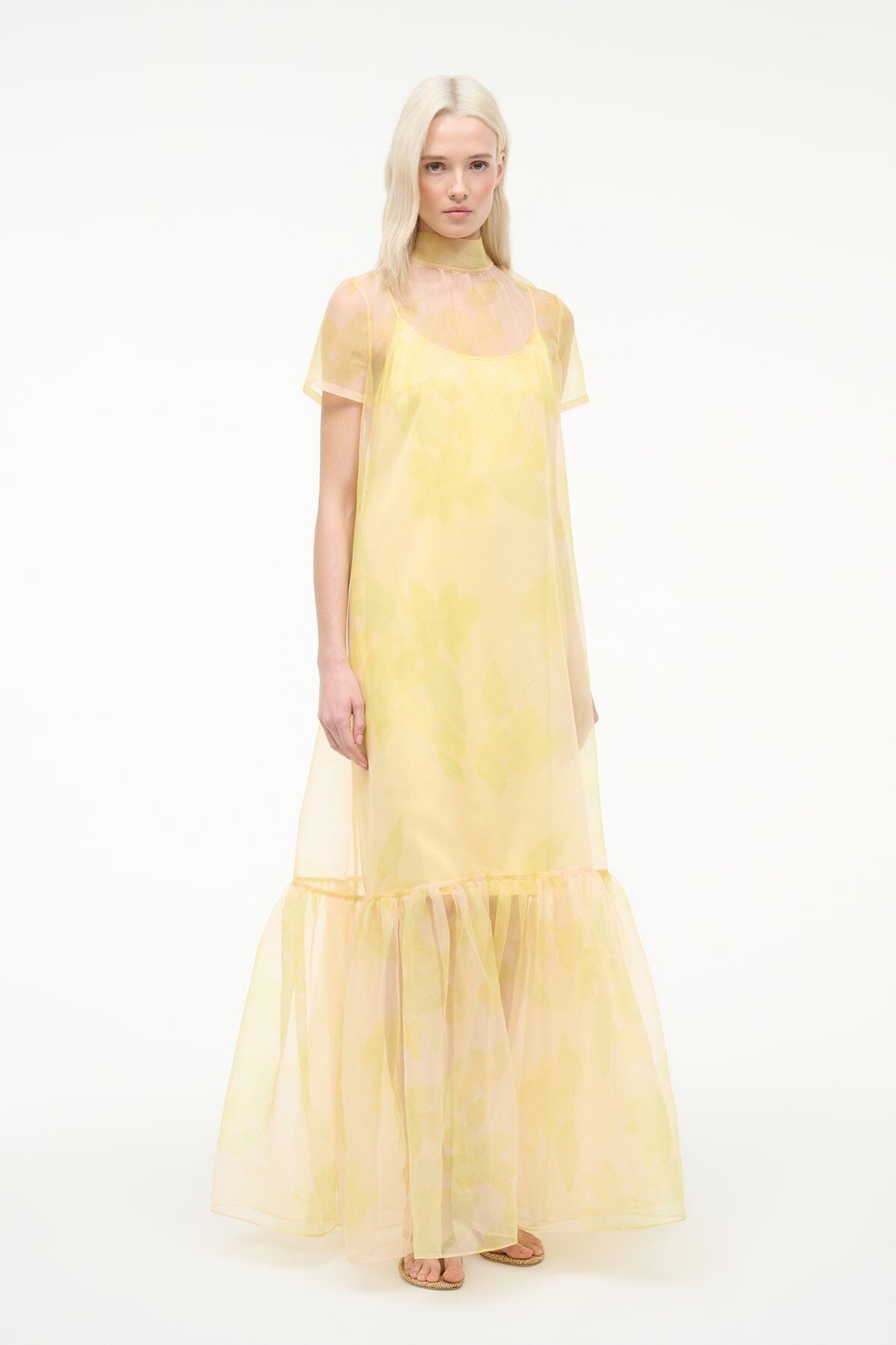STAUD Sale Calluna Dress Lemon Grove