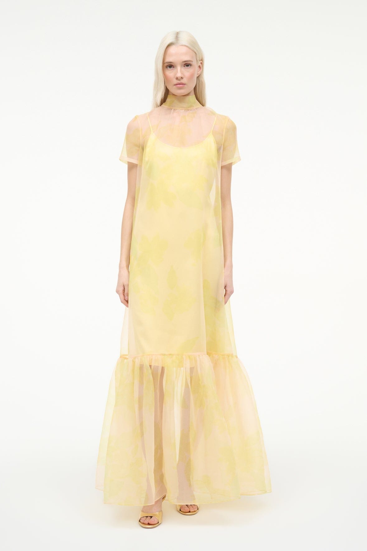 STAUD Sale Calluna Dress Lemon Grove