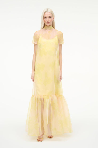 STAUD Sale Calluna Dress Lemon Grove