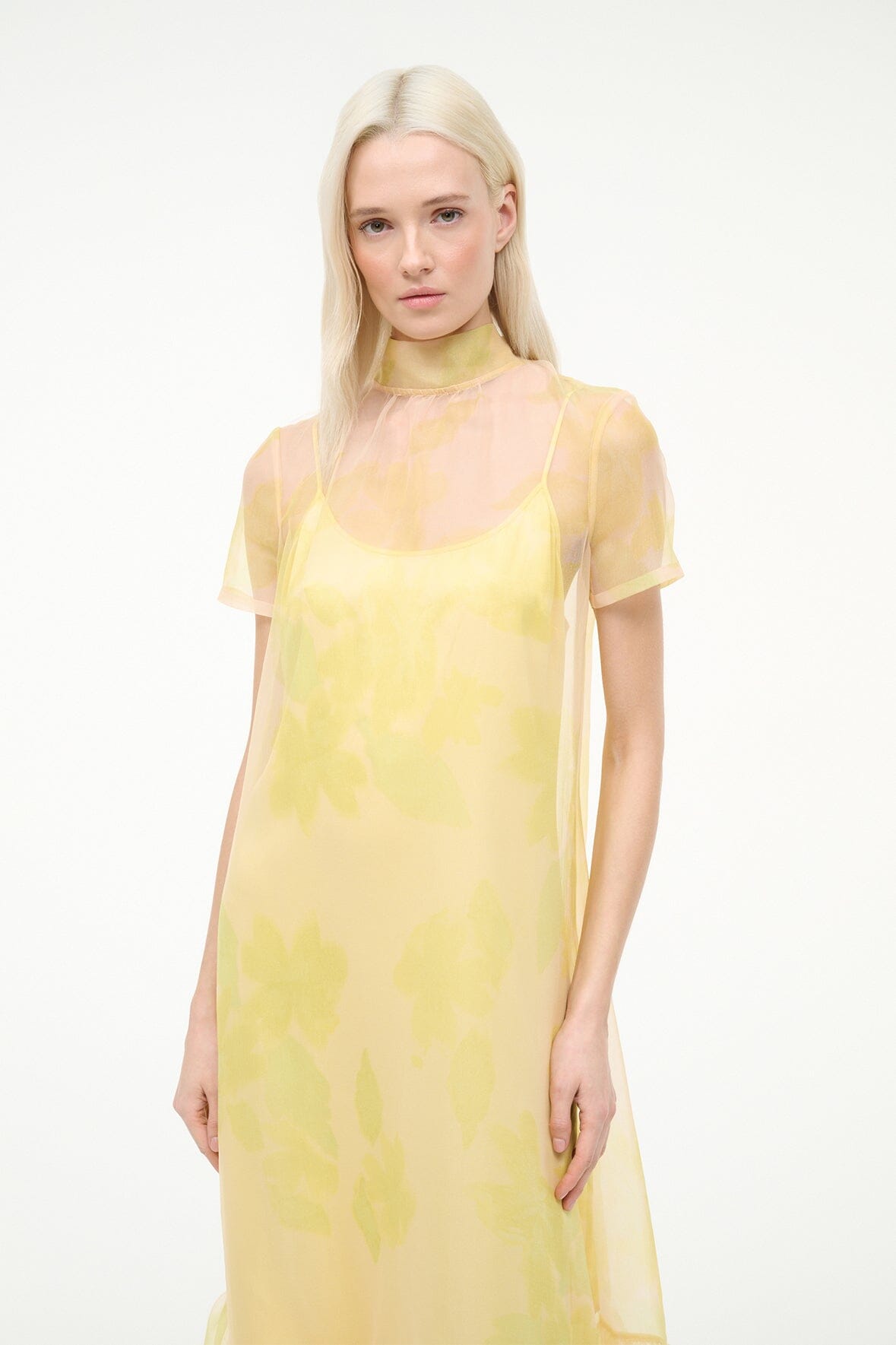 STAUD Sale Calluna Dress Lemon Grove