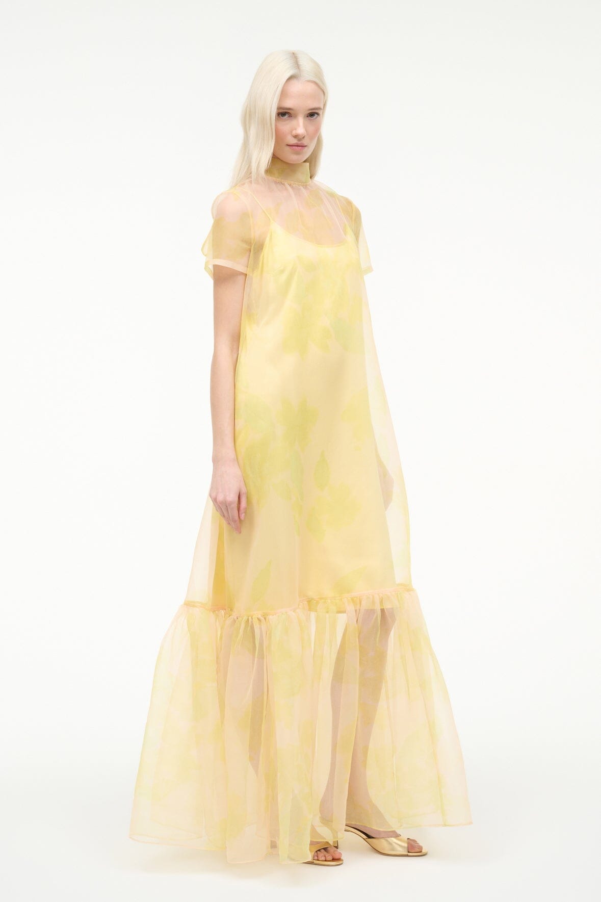 STAUD Sale Calluna Dress Lemon Grove