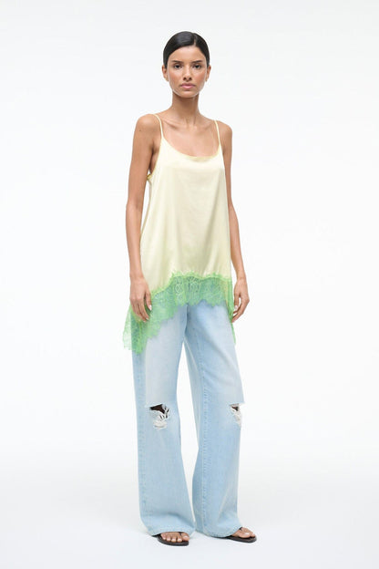 STAUD Sale Chloe Silk Cami Key Lime Sprout