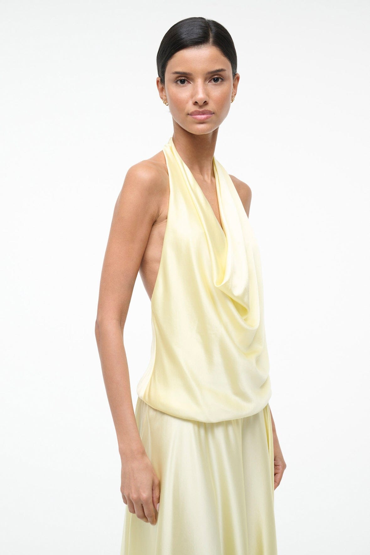 STAUD Sale Elira Silk Dress Key Lime Sprout