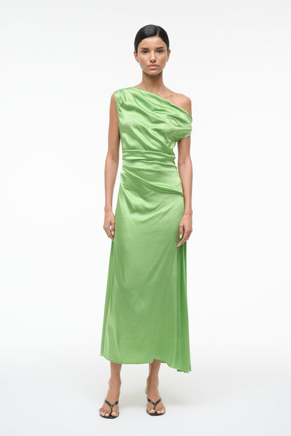 STAUD Sale Phare Silk Dress Sprout