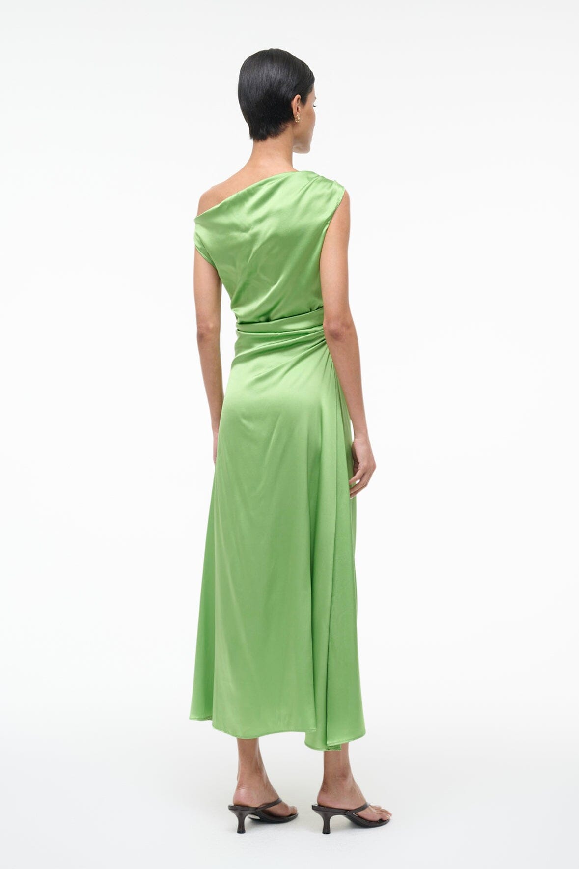 STAUD Sale Phare Silk Dress Sprout