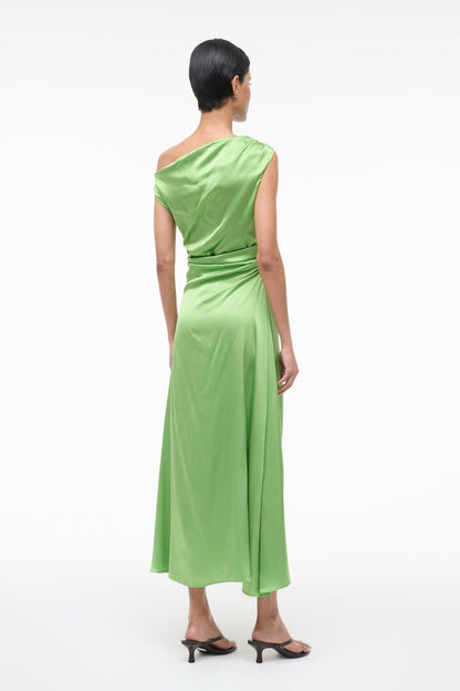 STAUD Sale Phare Silk Dress Sprout