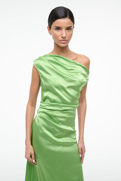 STAUD Sale Phare Silk Dress Sprout