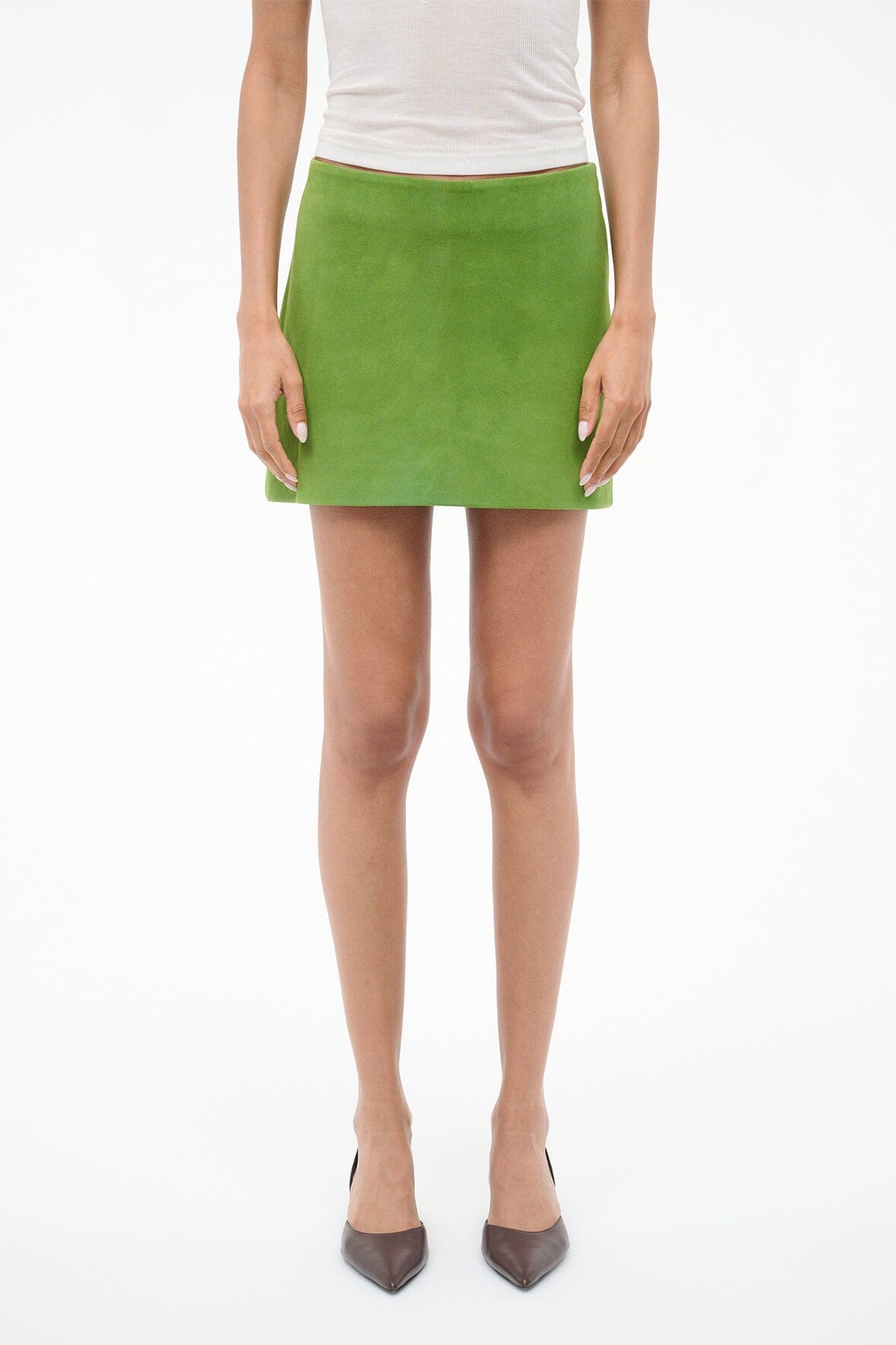 STAUD Sale Crest Suede Skirt Leaf Suede
