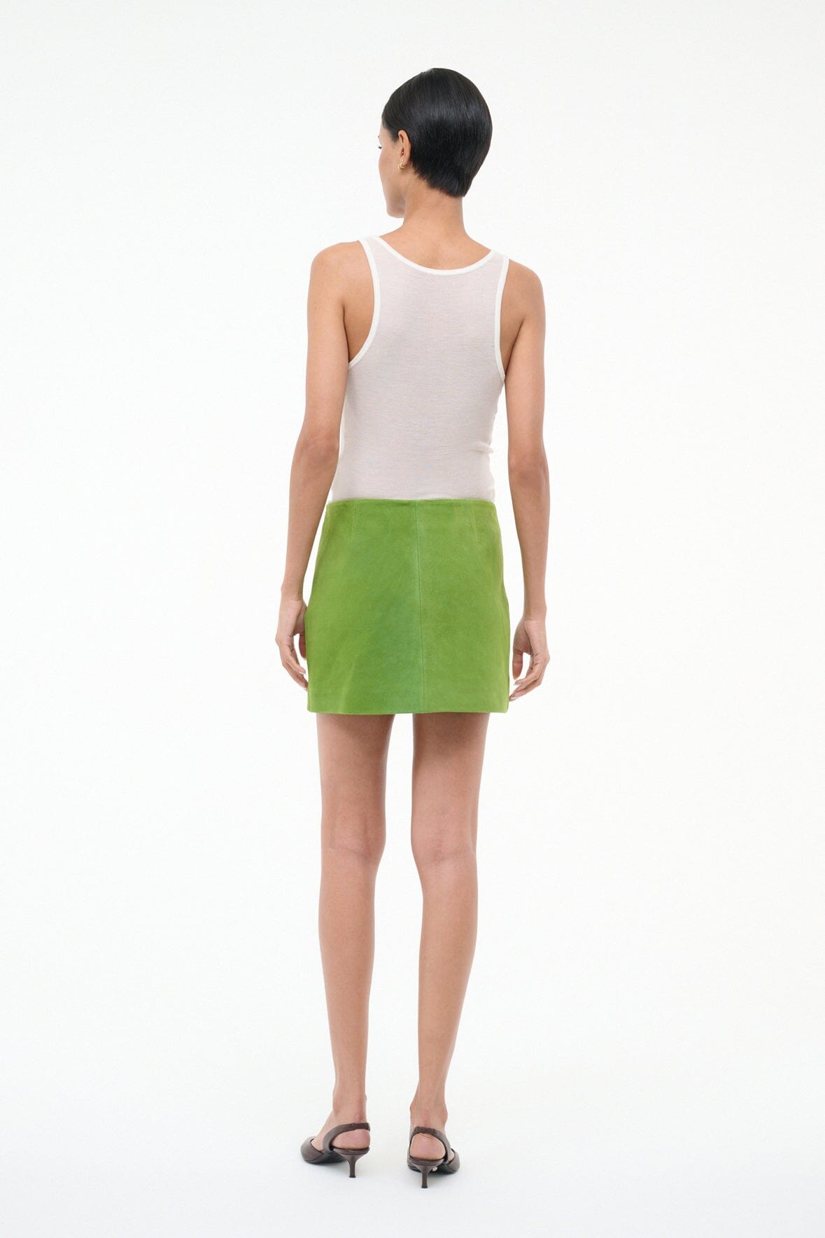 STAUD Sale Crest Suede Skirt Leaf Suede
